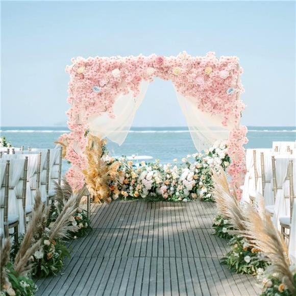 Artificial Cherry Blossom Garland Cherry Blossom Hanging Vine Silk - Picture 2 of 7